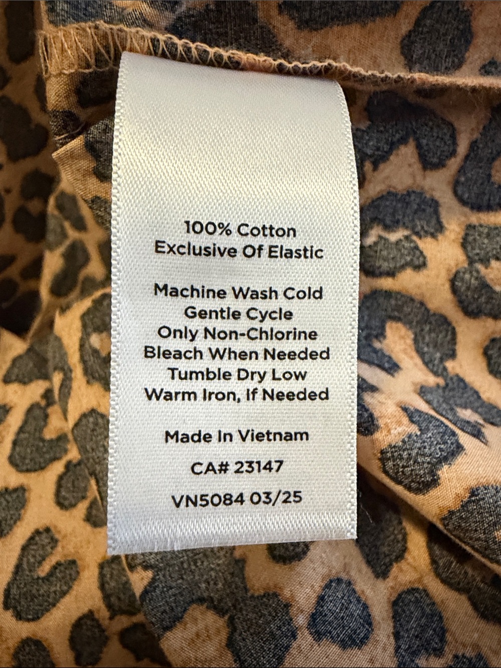Talbots Leopard Print Short Sleeve Dress in Tan and Black - Picture 9 of 9